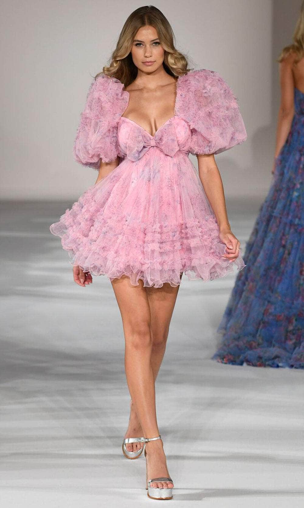 Silky Satin Square Neck Puff Sleeve Babydoll Mini Dress - Beige – Rosedress